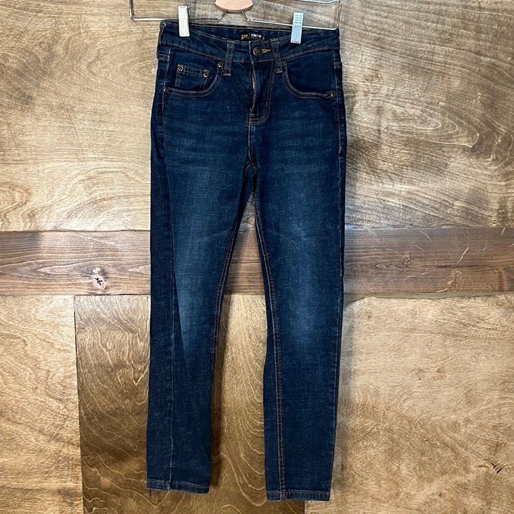 Lee Kids Jeans Skinny Fit Straight Leg Dark Wash‎ Size 10 Slim